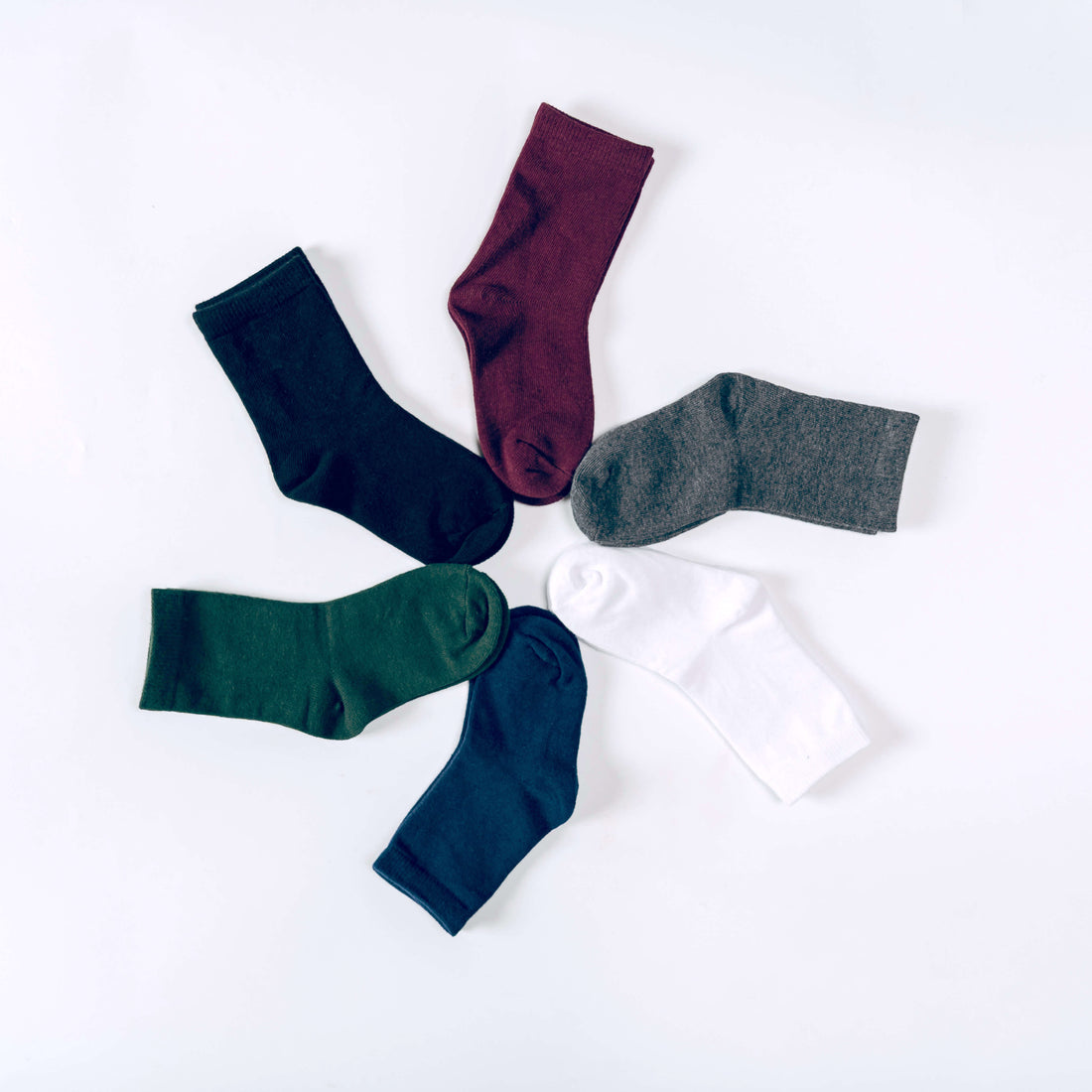 School Socks by Bisoo - 5 Pairs | Cotton | Uniform Fit | Breathable & Durable