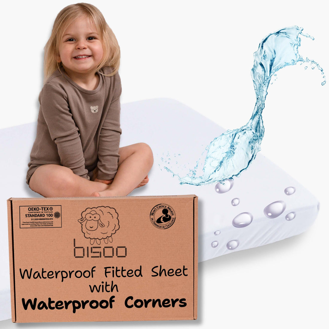 "The Magic Sheet by Bisoo" 2-in-1 Fully Waterproof Fitted Sheet for Babies & Toddlers