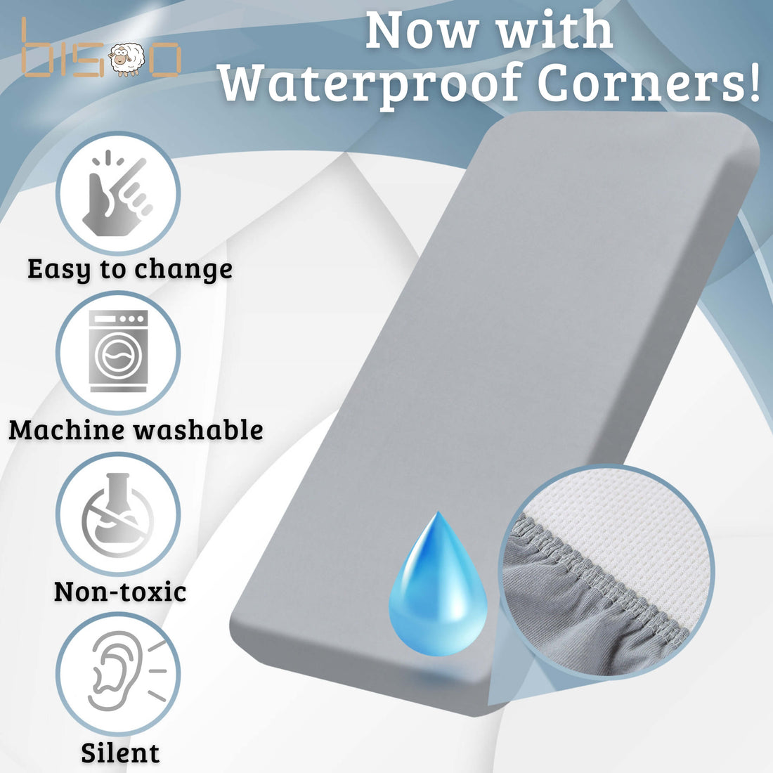 All"The Magic Sheet by Bisoo" 2-in-1 Waterproof Fitted Sheet for Babies & Toddlers