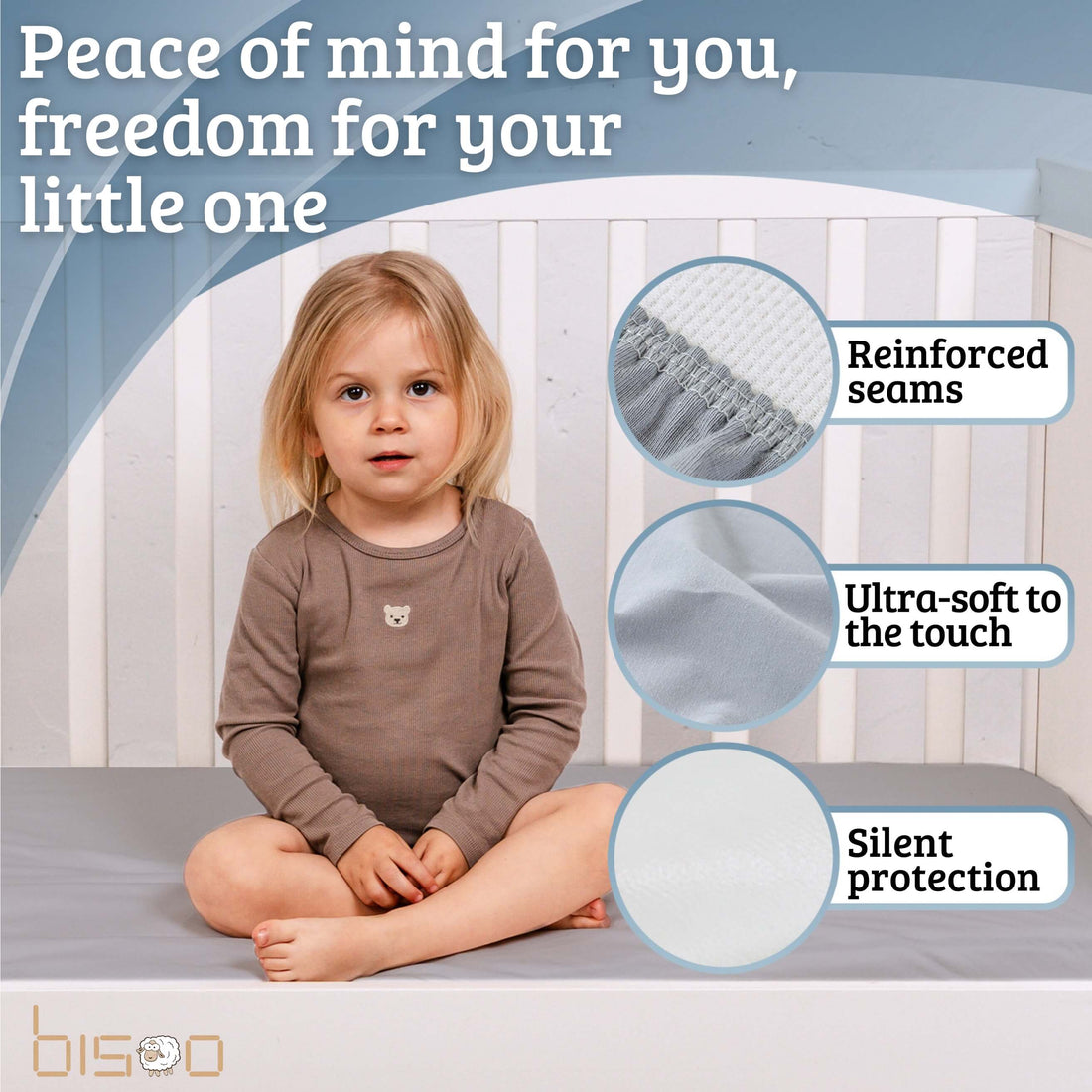 "The Magic Sheet by Bisoo" 2-in-1 Fully Waterproof Fitted Sheet for Babies & Toddlers