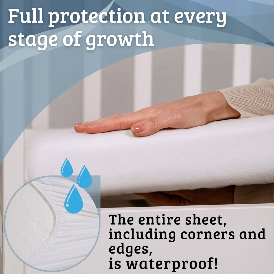 "The Magic Sheet by Bisoo" 2-in-1 Fully Waterproof Fitted Sheet for Babies & Toddlers