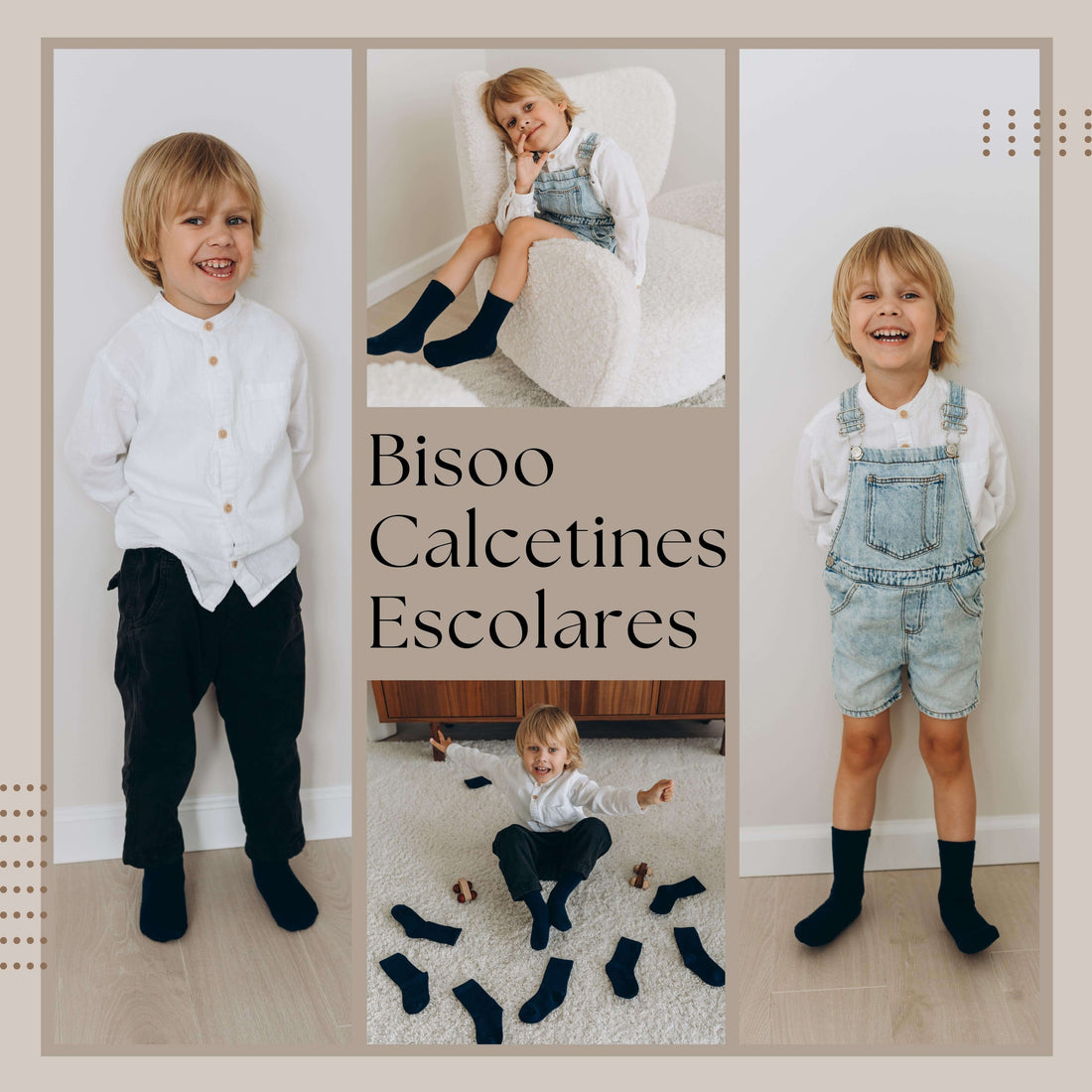 School Socks by Bisoo - 5 Pairs | Cotton | Uniform Fit | Breathable & Durable