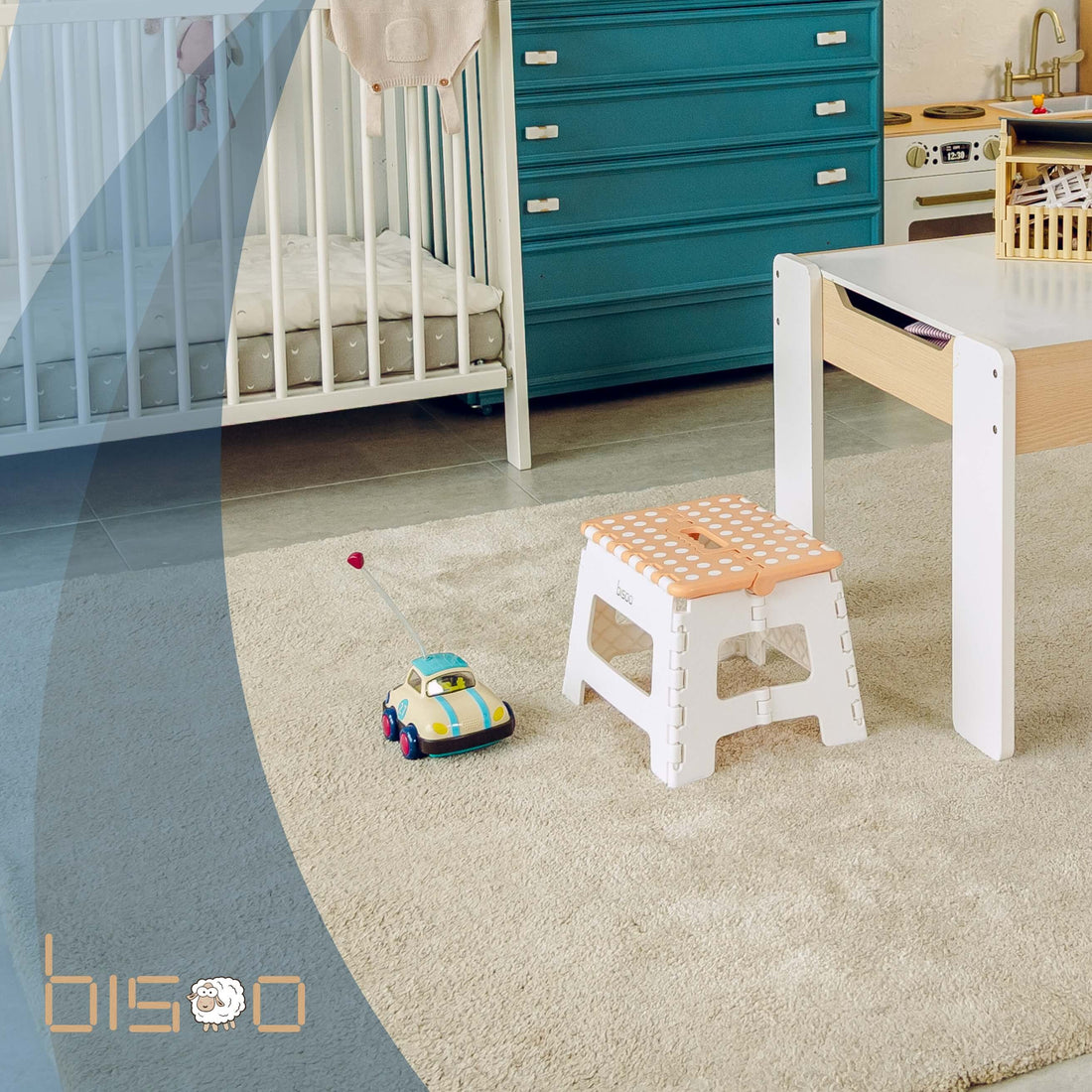 Foldable Step Stool for Kids. Compact, Safe & Ready for Any Adventure.