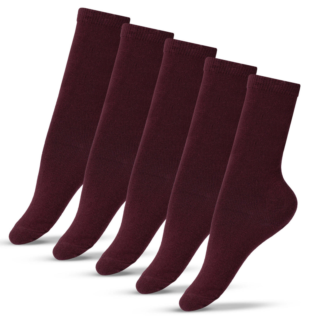 School Socks by Bisoo - 5 Pairs | Cotton | Uniform Fit | Breathable & Durable