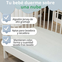 Mommybelly 2 sábanas bajeras + protector, Elefantes