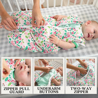 Baby Sleeping Bag by Bisoo - 2.5 TOG - 100% Cotton - Adjustable 0–6m / 6–18m