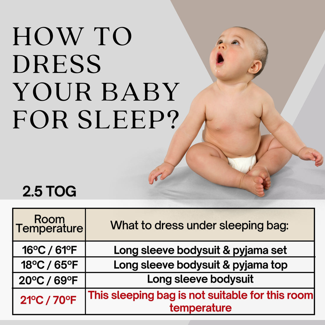 Baby Sleeping Bag by Bisoo - 2.5 TOG - 100% Cotton - Adjustable 0–6m / 6–18m