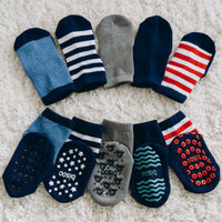 Bisoo Non-Slip Socks | Set of 5 Pairs | Oeko-Tex Cotton | Unicorns or Dinosaurs