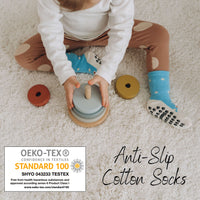 Bisoo Non-Slip Socks | Set of 5 Pairs | Oeko-Tex Cotton | Unicorns or Dinosaurs