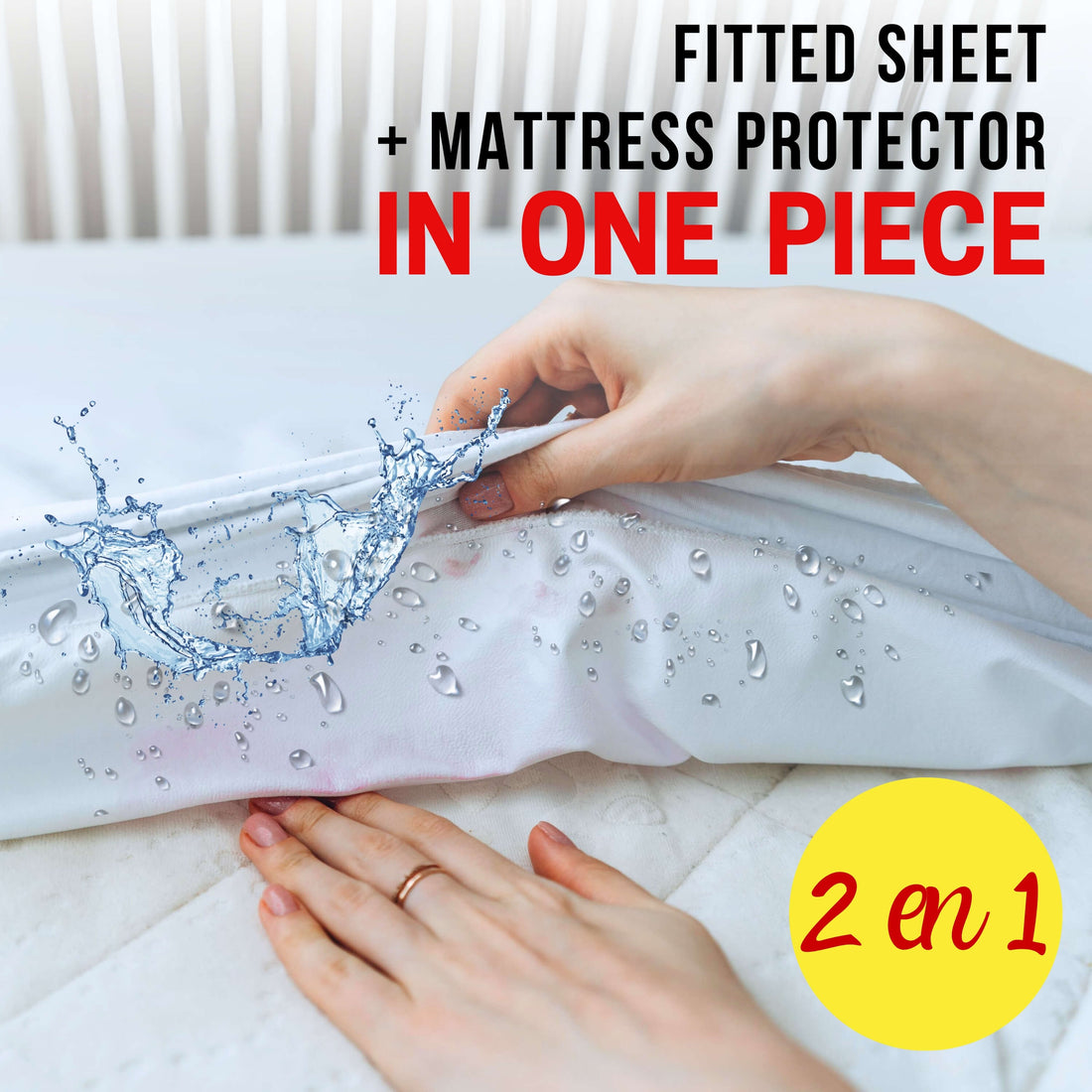 Baby sleeping peacefully on The Magic Sheet waterproof fitted crib sheet