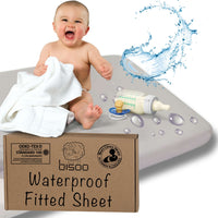 "The Magic Sheet by Bisoo" 2-in-1 Top Waterproof Fitted Sheet for Babies & Toddlers