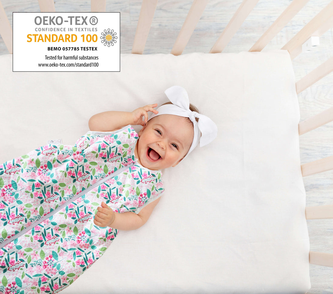 Baby Sleeping Bag by Bisoo - 2.5 TOG - 100% Cotton - Adjustable 0–6m / 6–18m