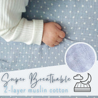 Muslin Essentials for Cribs & Prams | Fitted Sheets, Blanket & Pillow Set
