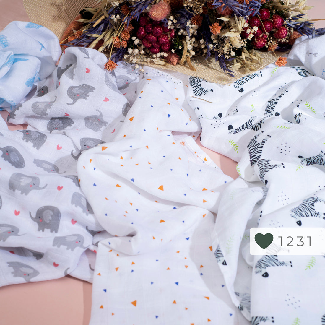 Bisoo Baby Muslin Squares | Ultra Soft Bamboo & Cotton | 70x70cm | Your Everyday Lifesaver