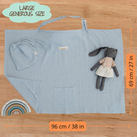 Nursing Cover by Bisoo - 100% Cotton Muslin | Lightweight, Adjustable & Breathable