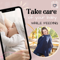 Nursing Cover by Bisoo - 100% Cotton Muslin | Lightweight, Adjustable & Breathable