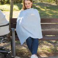 Nursing Cover by Bisoo - 100% Cotton Muslin | Lightweight, Adjustable & Breathable