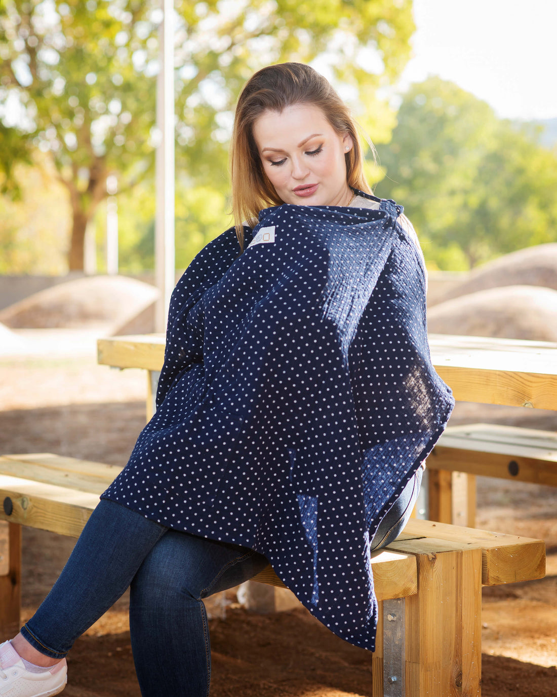 Nursing Cover by Bisoo - 100% Cotton Muslin | Lightweight, Adjustable & Breathable