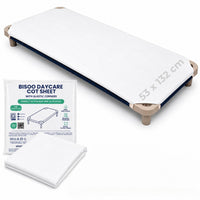 Sábana hamaca guardería Bisoo 53x132 cm, Blanco, 1 unidad
