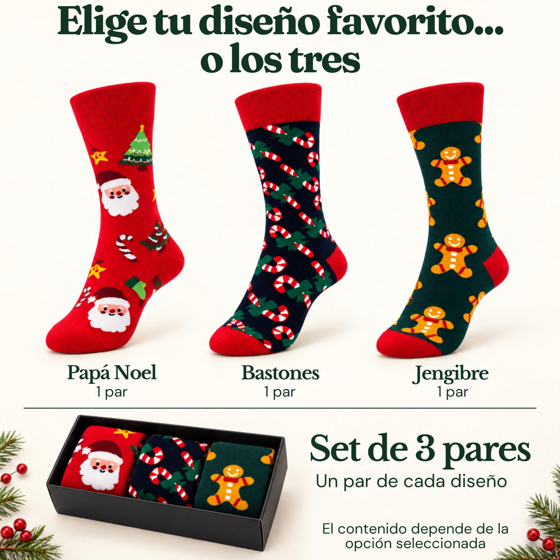 Calcetines de Navidad Belmore, Papá Noel