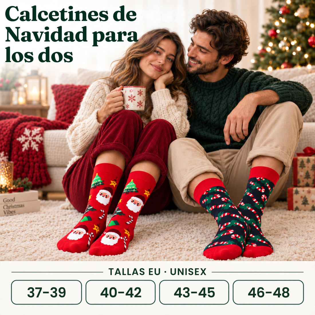 Calcetines de Navidad Belmore, Set de 3 (un par de cada)