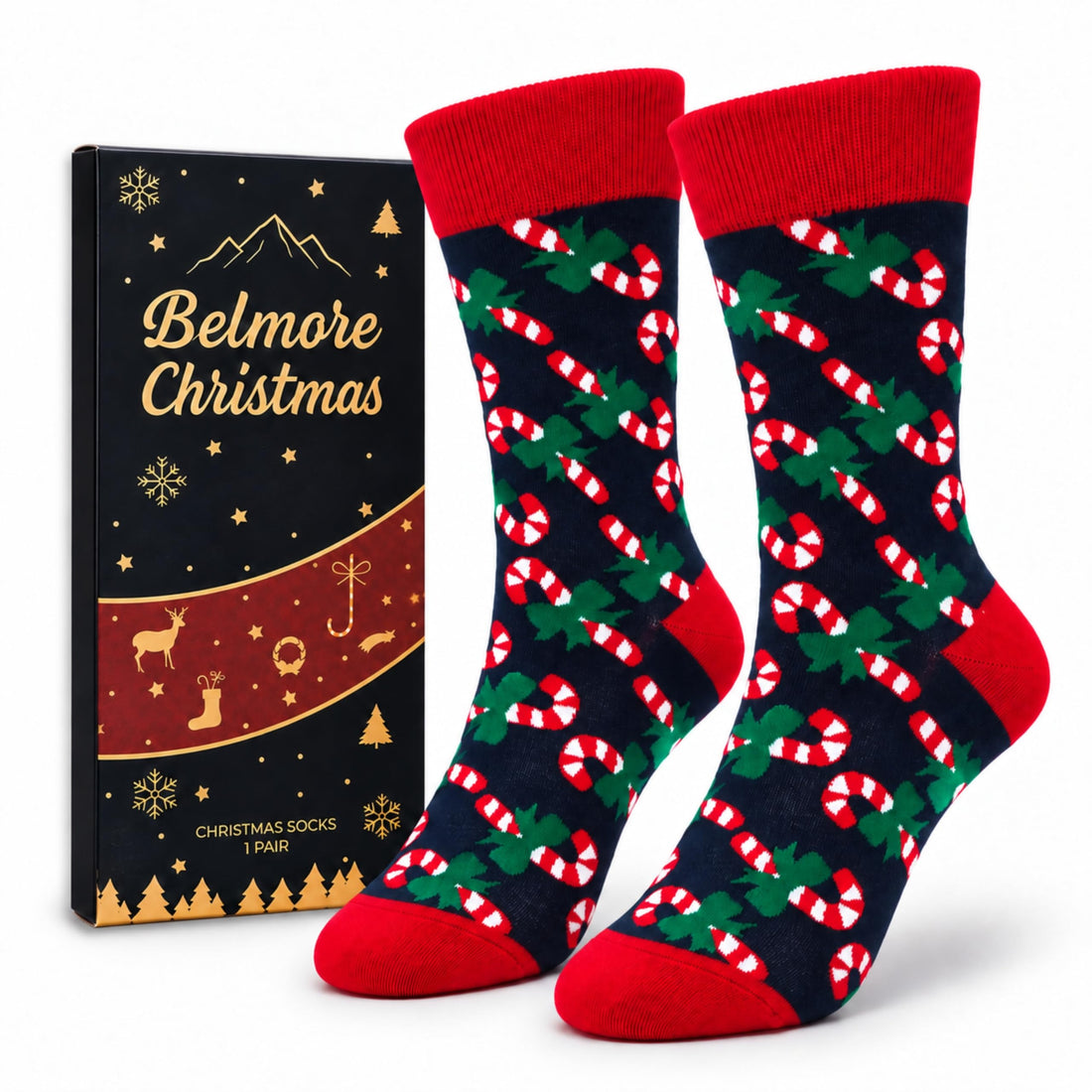 Calcetines de Navidad Belmore, Bastones de caramelo