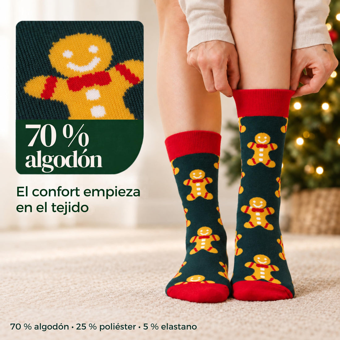 Calcetines de Navidad Belmore, Galleta de jengibre