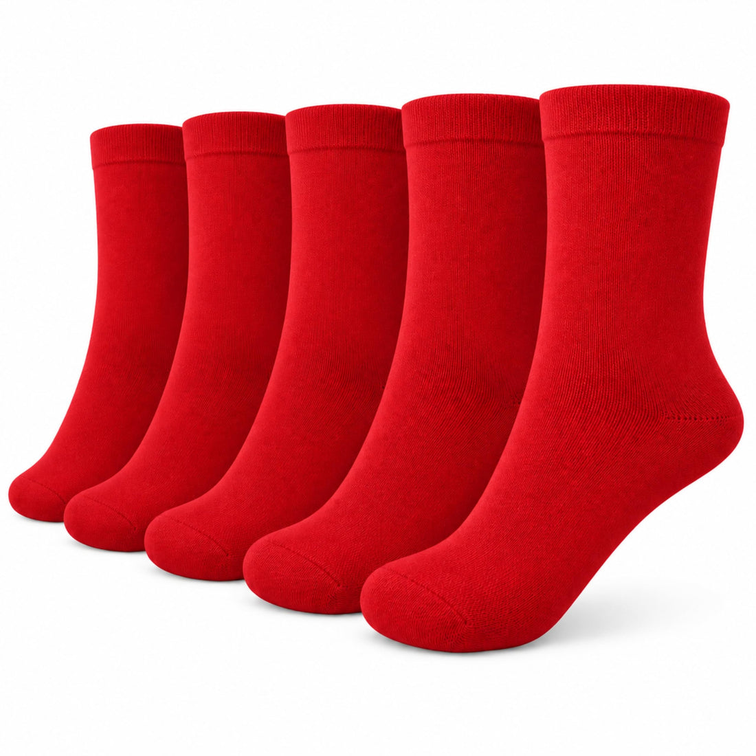 Calcetines escolares Bisoo rojos, pack de 5 pares