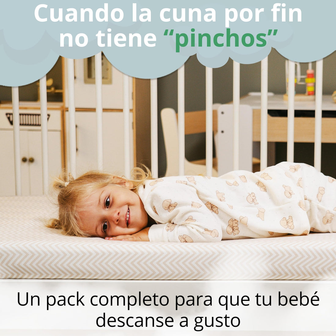 Mommybelly 2 sábanas bajeras + protector, Beige