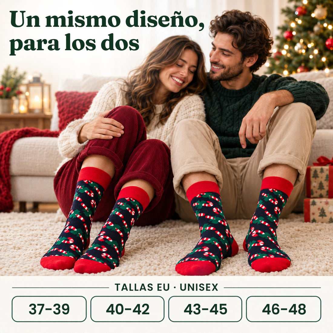 Calcetines de Navidad Belmore, Bastones de caramelo