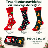 Calcetines de Navidad Belmore, Set de 3 (un par de cada)