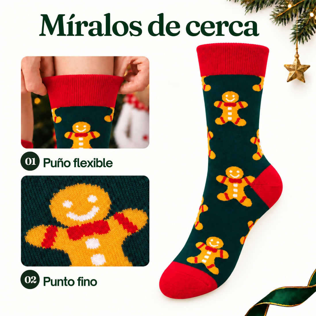 Calcetines de Navidad Belmore, Galleta de jengibre
