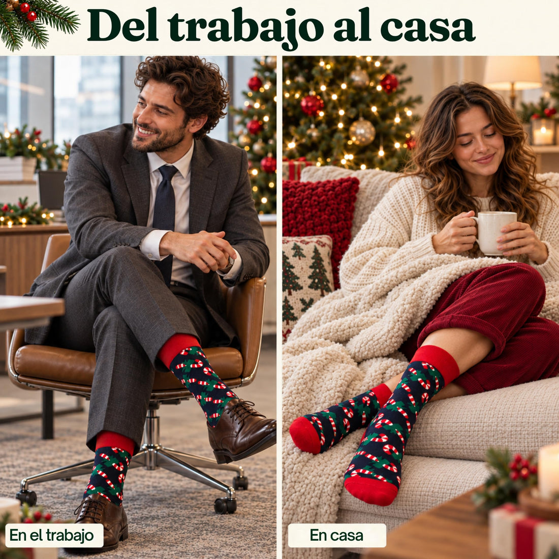 Calcetines de Navidad Belmore, Bastones de caramelo