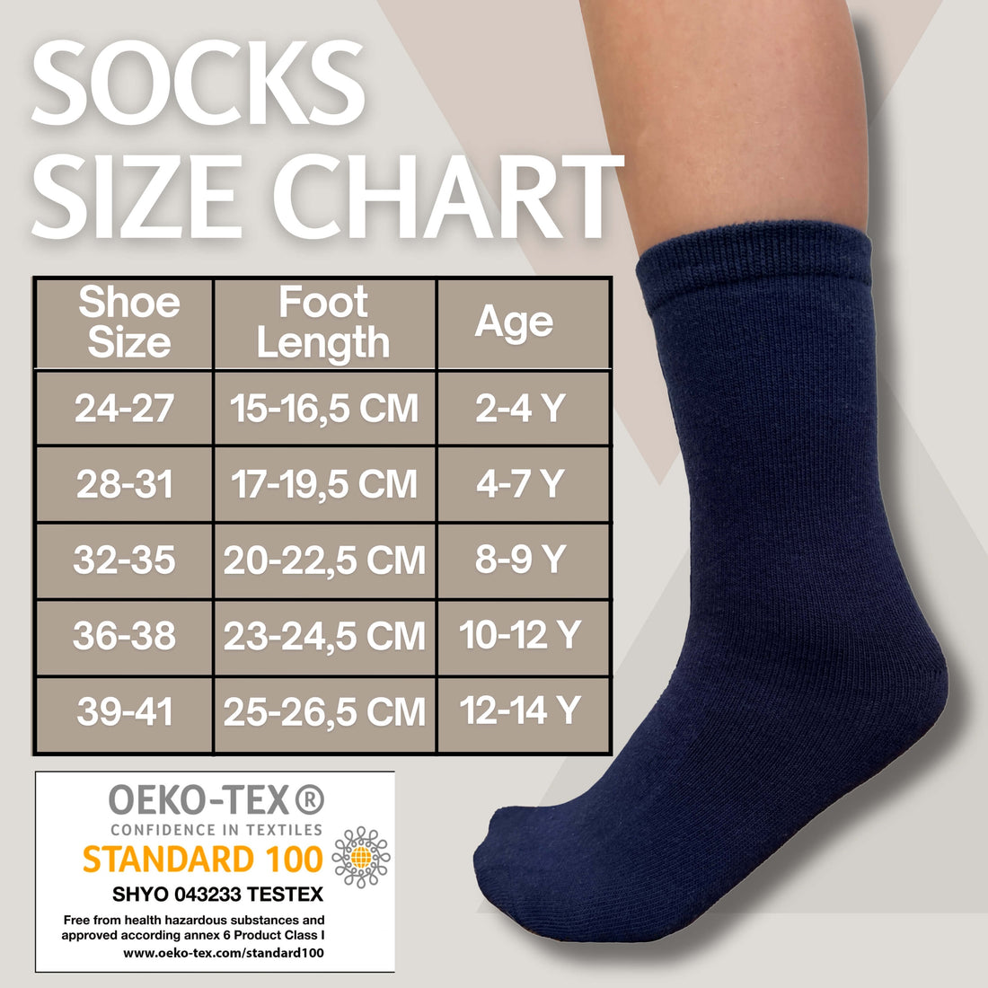 School Socks by Bisoo - 5 Pairs | Cotton | Uniform Fit | Breathable & Durable
