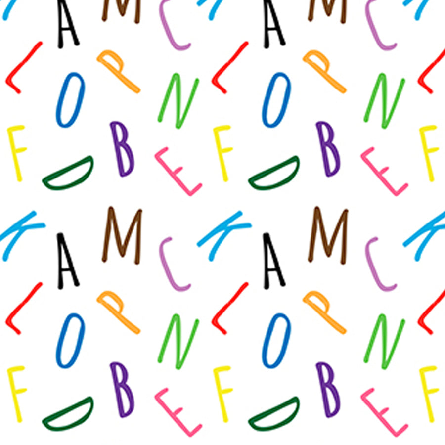 Sábana bajera totalmente impermeable Bisoo diseño letras