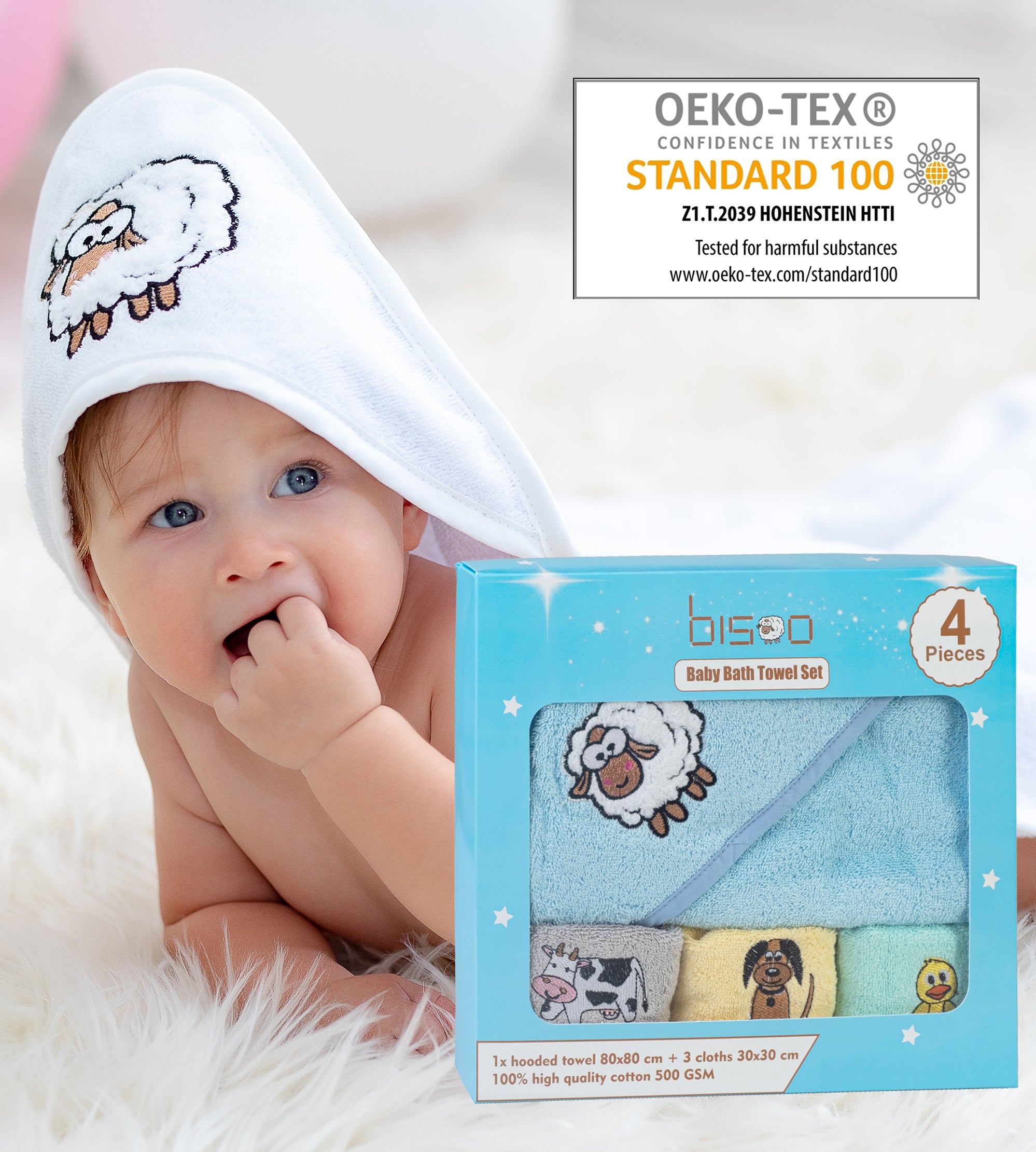Baby bathing towel set 2025