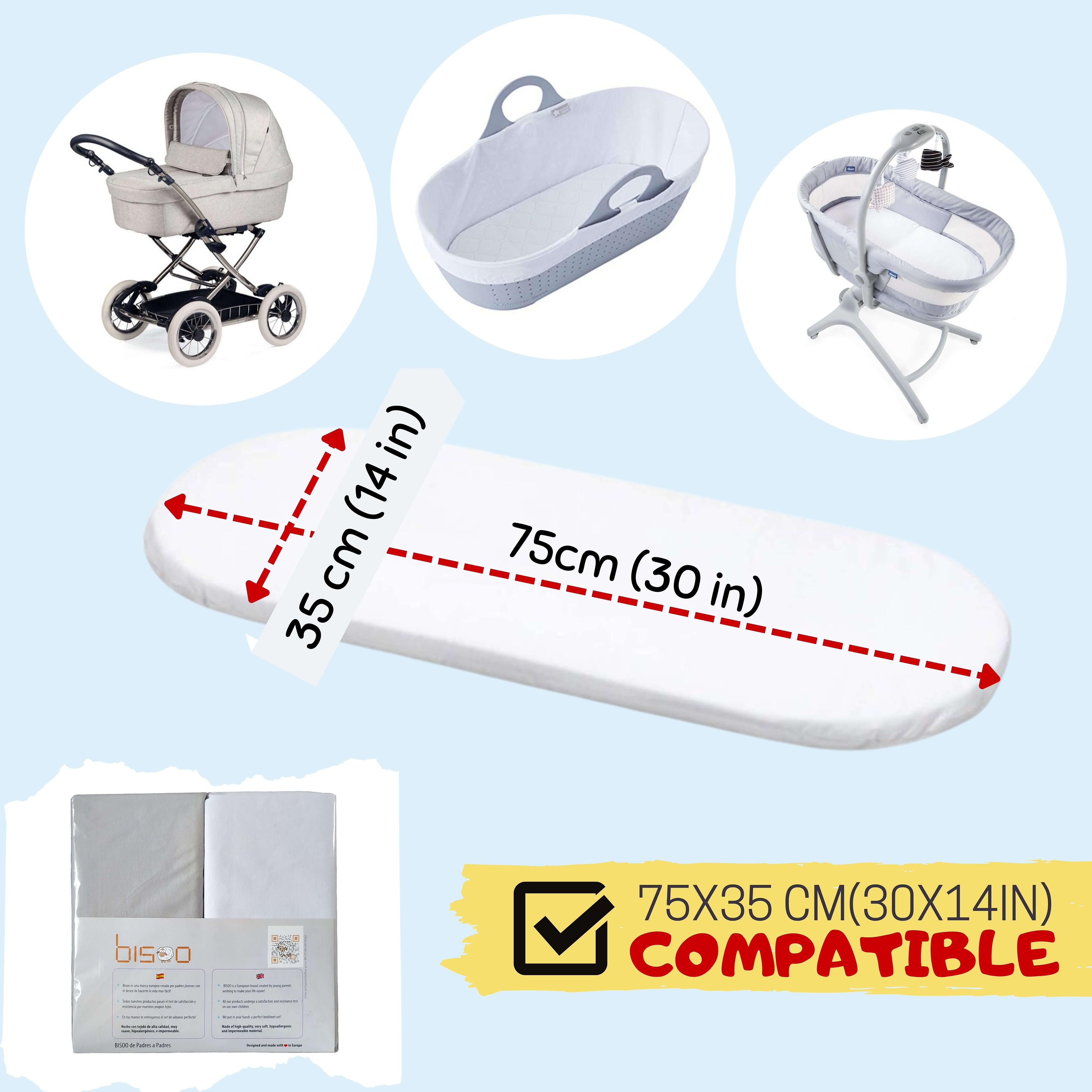 Set of 2 Waterproof Fitted Sheets 2in1