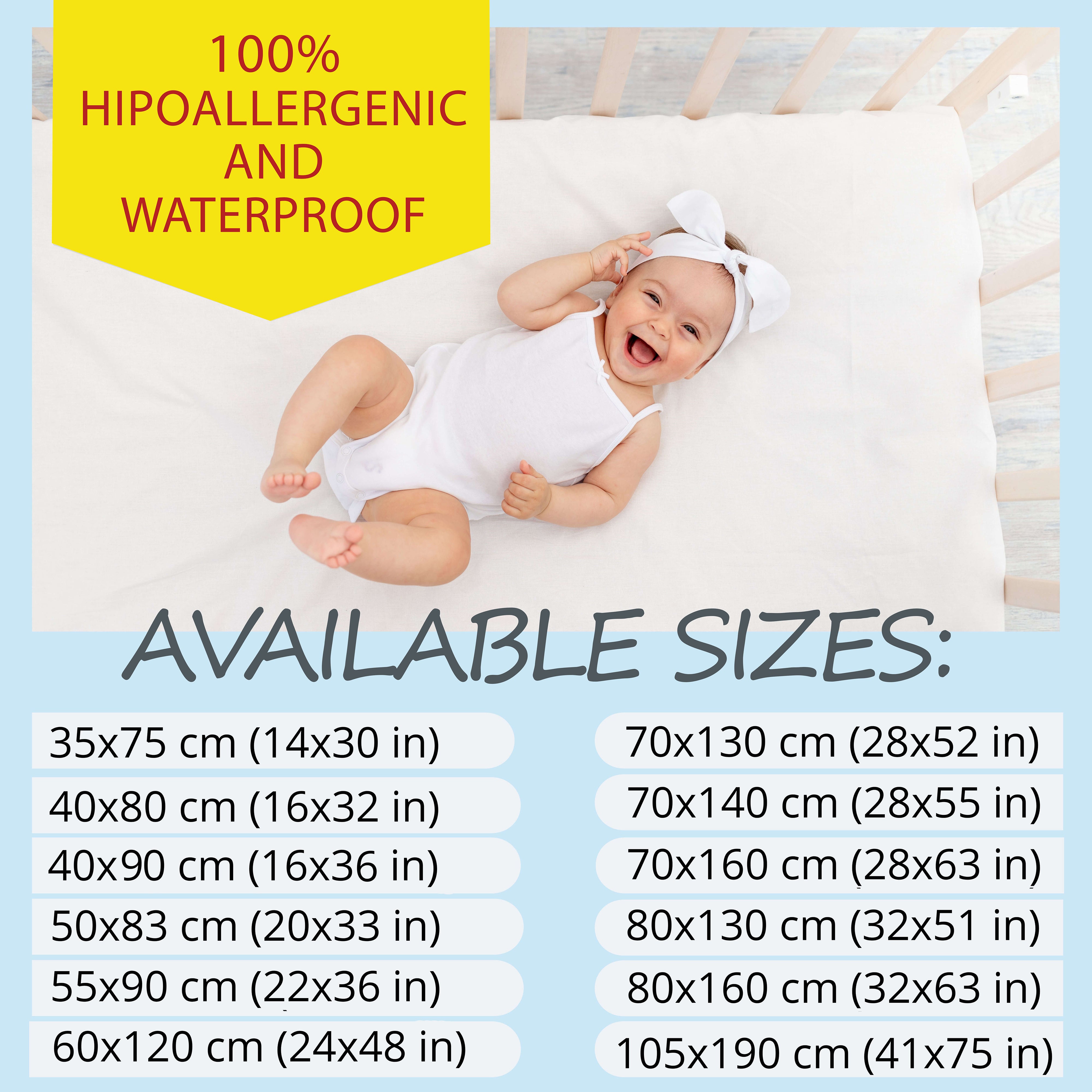 Set of 2 Waterproof Fitted Sheets 2in1